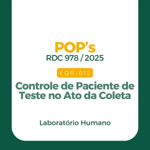 FOR 012 - Controle de Paciente de Teste no Ato da Coleta