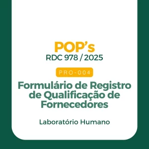 PRO 004 - Formulário de Registro de Qualificação de Fornecedores