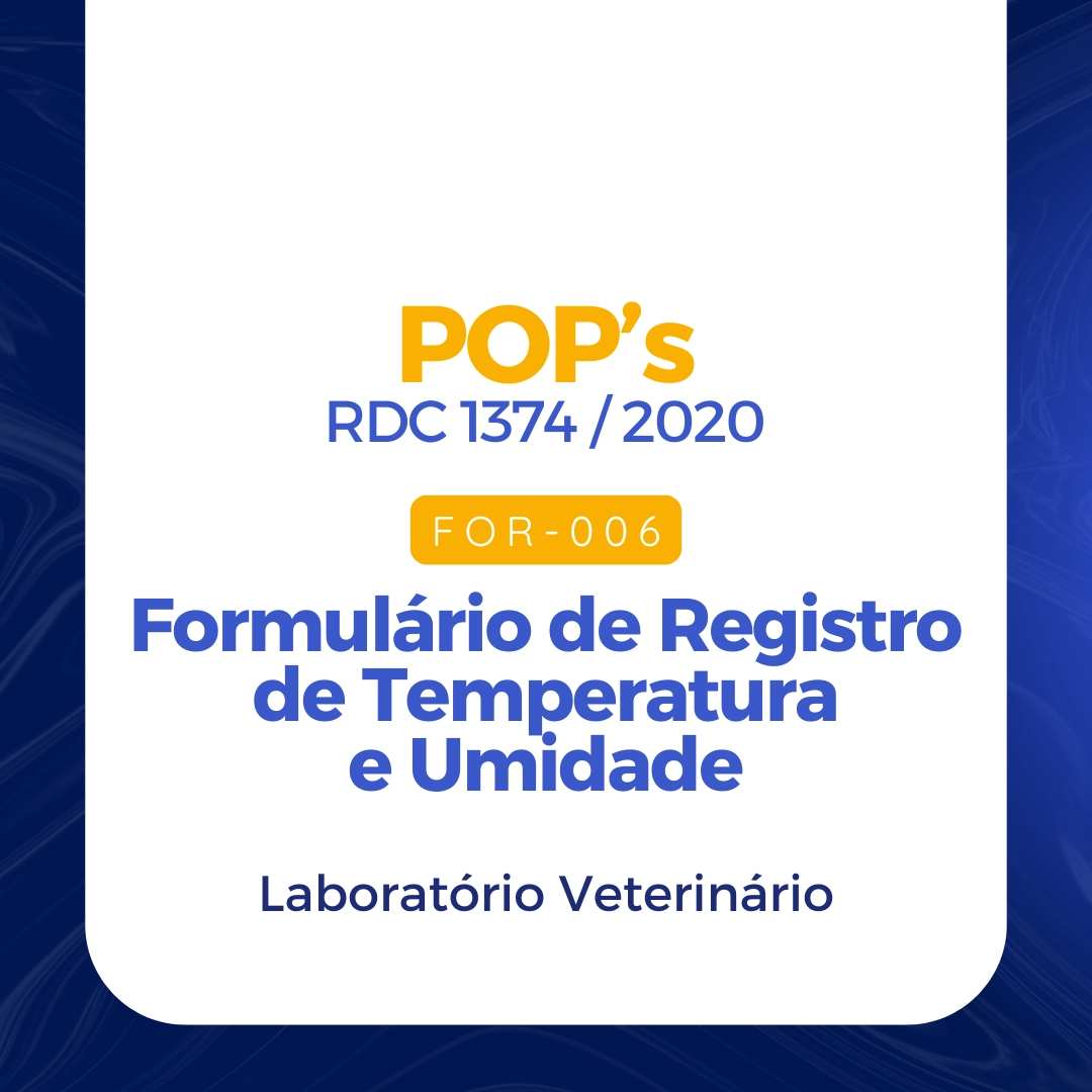 FOR 006 – Formulário de Registro de Temperatura e Umidade – Lab. Veterinário
